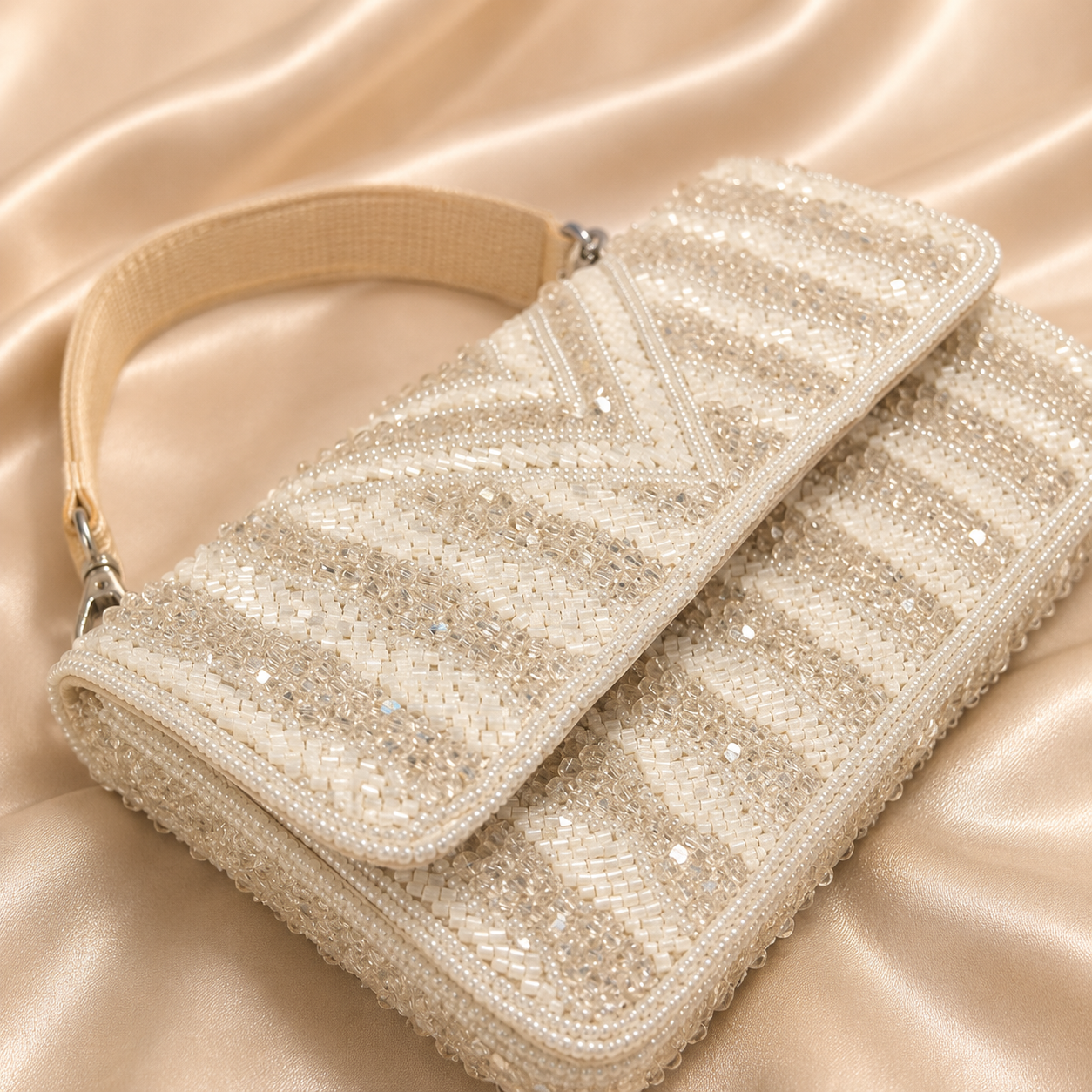 Ivory Crystal Handbag