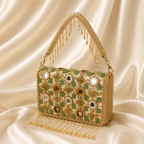 Aaina Handbag – Gold