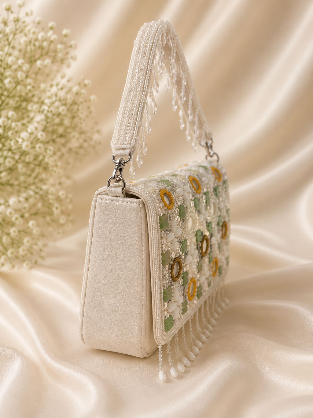 Aaina Handbag – White